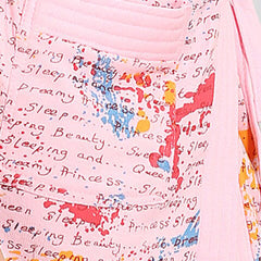 Be You Letter Print Pink Typography Cotton Drawstring Knee Length Bath Robe