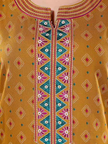 Be You Ethnic Motifs Printed Maxi Nightdress
