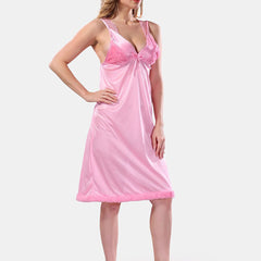 Be You Floral Lace Satin Night Dress With Robe