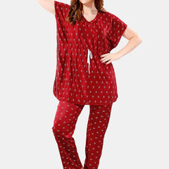Be You Conversational Printed Satin Night Suit