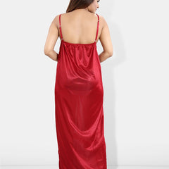 Be You 6 Pieces Satin Maxi Nightdress