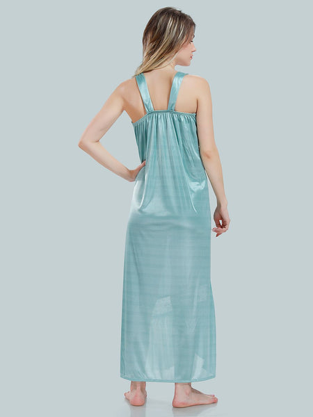 Be You V-Neck Satin Maxi Nightdress With Robe