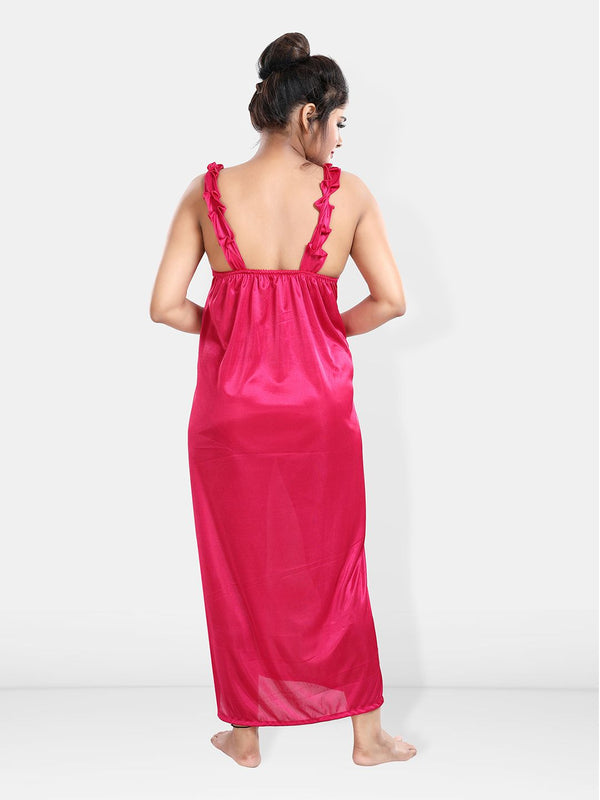 Be You Maxi Satin Wrap Nightdress With Robe