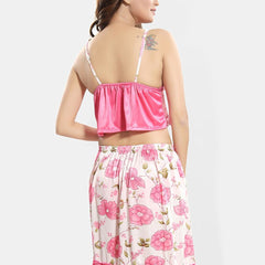 Be You Self Design Top & Skirt Night Suit Set