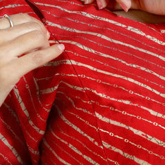 Be You Leheriya Printed Round Neck Maternity Straight Kurta