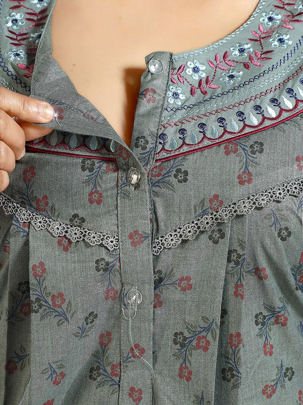 Be You Floral Printed Maxi Nightdress
