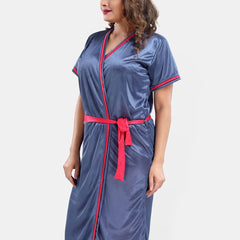 Be You Satin Wrap Nightdress With Robe
