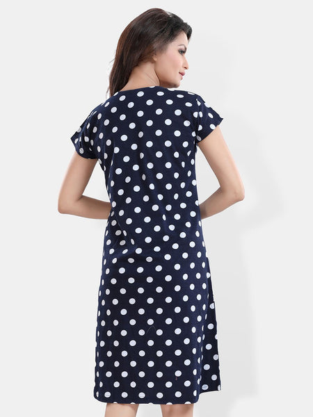 Be You Blue Printed Nightdress