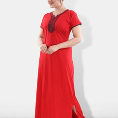 Be You Floral Embroidered Maxi Nightdress