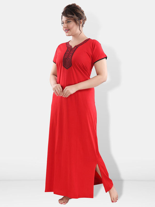 Be You Floral Embroidered Maxi Nightdress