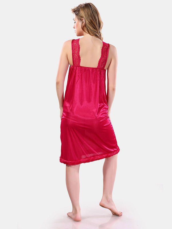 Be You V-Neck Long Sleevs Satin Maxi Nightdress With Robe