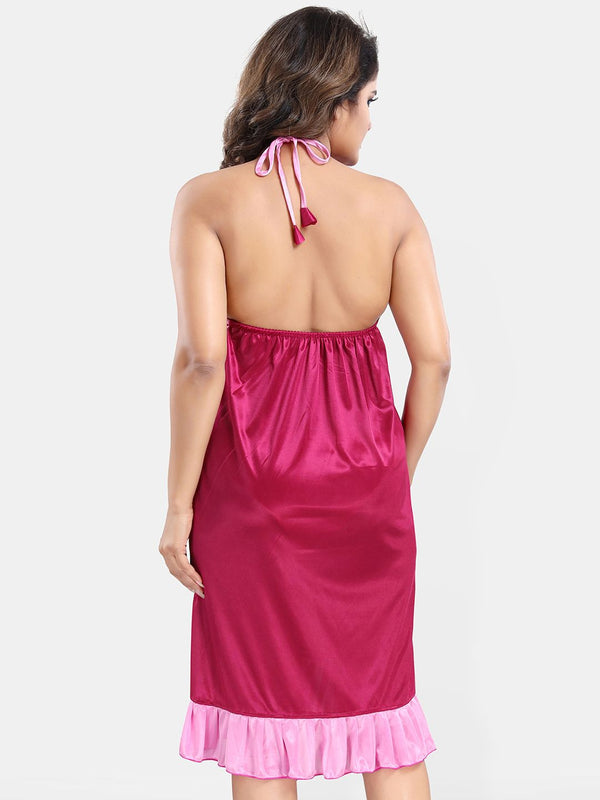 Be You Satin Wrap Nightdress With Robe