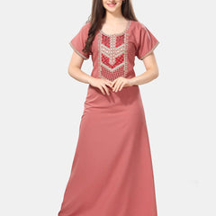 Be You Floral Embroidered Maxi Nightdress
