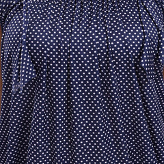 Be You Polka Dot Printed Square Neck Satin Maxi Nightdress