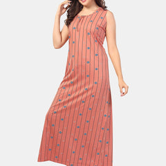 Be You Conversational Printed Sleeveless Maxi Nightdress