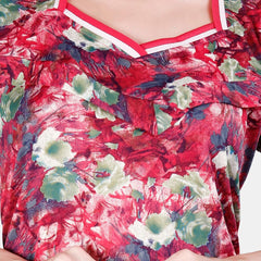 Be You Printed Satin Maternity Maxi Nightdress