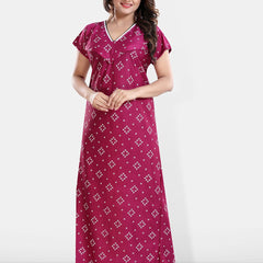 Be You Women Pack Of 2 Printed Maxi Nightdress
