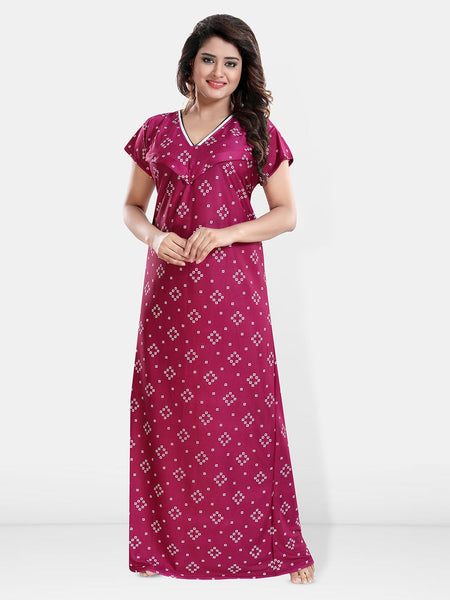 Be You Women Pack Of 2 Printed Maxi Nightdress