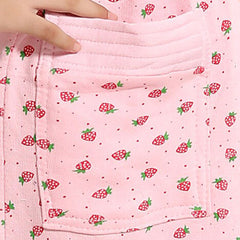 Be You Pink Conversational Cotton Drawstring Knee Length Bath Robe