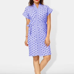 Be You Women Printed Cotton Anti-bacterial Super Soft Bath Robe With Belt