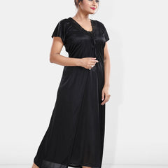 Be You Maxi Satin Wrap Nightdress With Robe