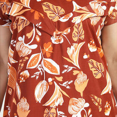 Be You Womjenb Maternity Floral Printed Maxi Nightdress