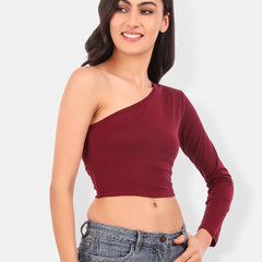 Be You One Shoulder Cotton Crop Top