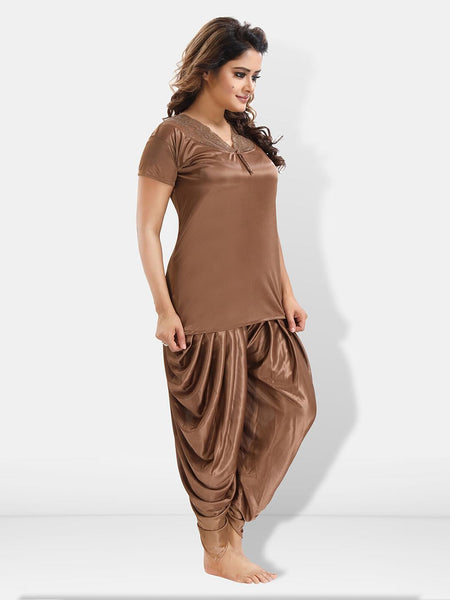 Be You 6 Pieces Satin Maxi Nightdress Set With Robe And Lingerie Set