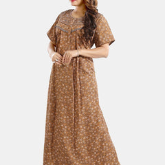 Be You Floral Printed Maternity Maxi Nightdress