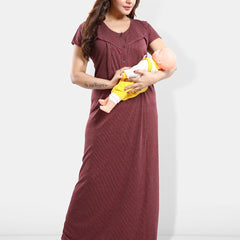 Be You Maternity Striped Maxi Nightdress