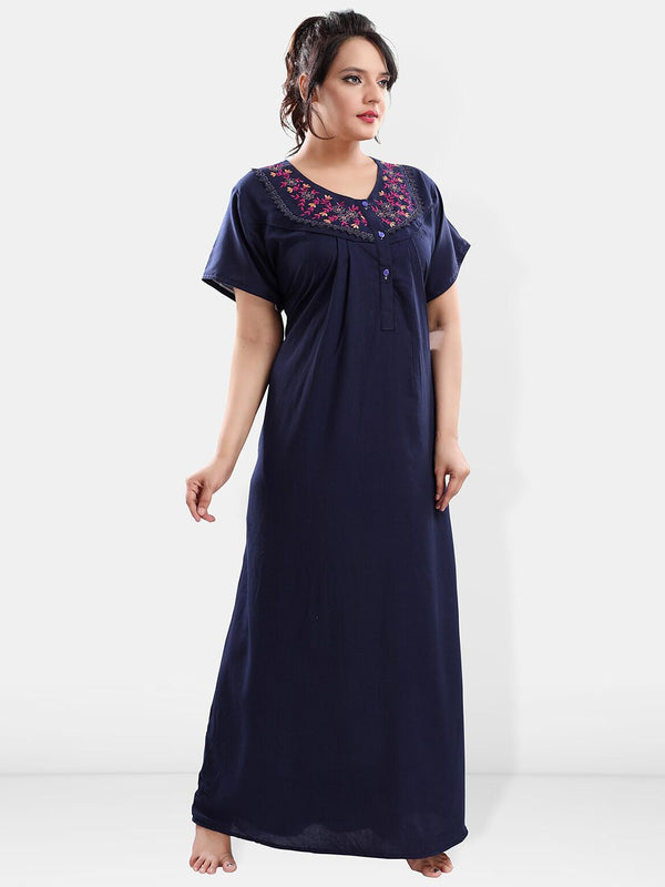 Be You Floral Embroidered Maxi Sweat Nightdress