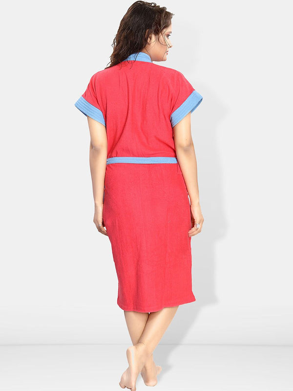 Be You Women Cotton Anti-bacterial Super Soft Bath Robe With Belt