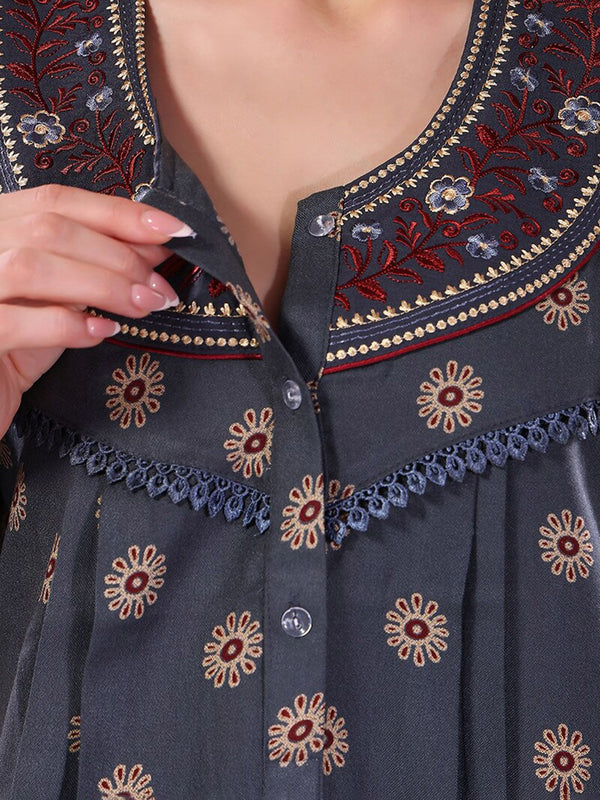 Be You Floral Printed Maxi Nightdress