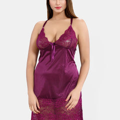 Be You Satin Baby Doll with High-Low