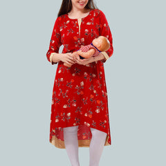 Be You Floral Printed Maternity Kurta
