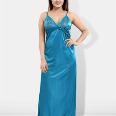 Be You 6 Pieces Satin Maxi Nightwear Set