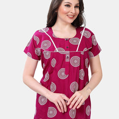 Be You Ethnic Motifs Printed Maxi Nightdress