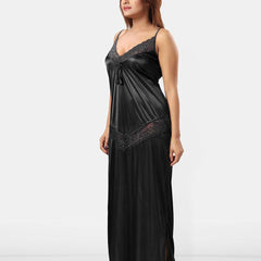 Be You Shoulder Straps Satin Maxi Nightdress