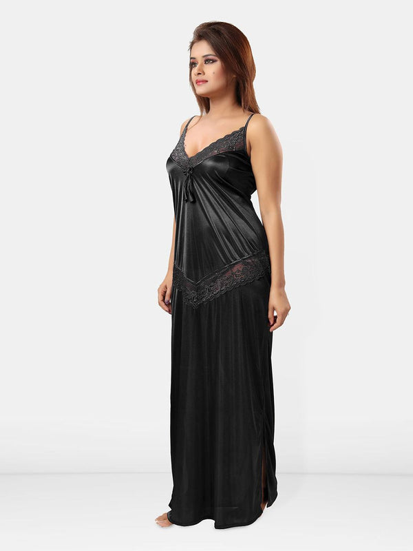 Be You Shoulder Straps Satin Maxi Nightdress