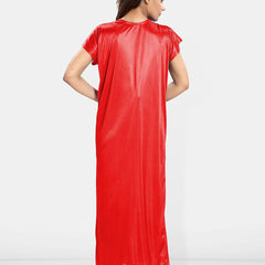 Be You Women Shoulder Straps Maxi Nightdress with Robe