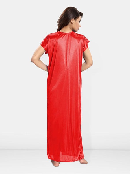 Be You Women Shoulder Straps Maxi Nightdress with Robe