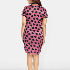 Be You Women Conversational Printed Wrap Nightdress