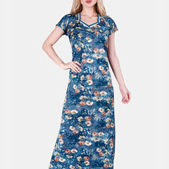 Be You Printed Maternity Satin Maxi Nightdress