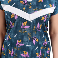 Be You Floral Printed Maternity Satin Maxi Nightdress