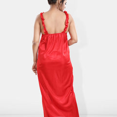 Be You Maxi Satin Wrap Nightdress With Robe