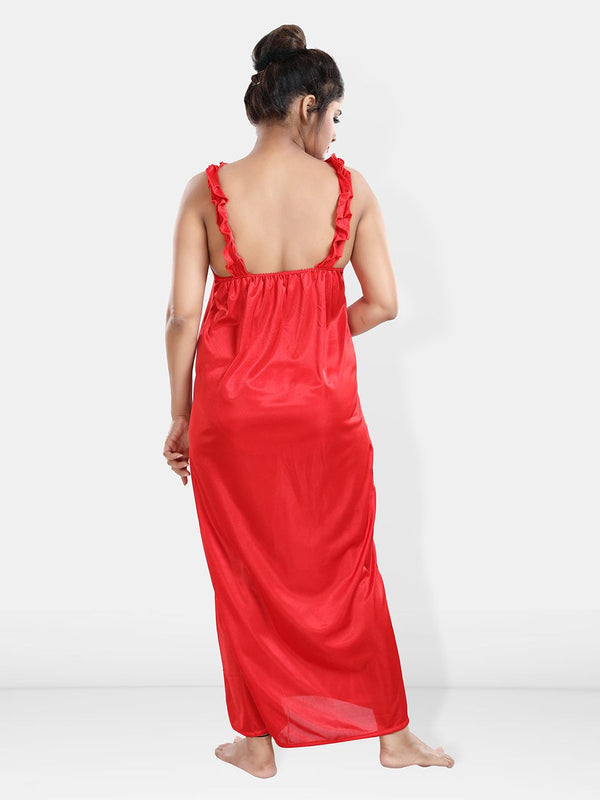 Be You Maxi Satin Wrap Nightdress With Robe