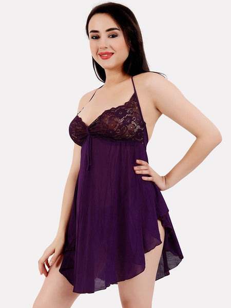 Be You Self Design Net Halter Neck Baby Doll
