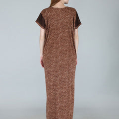 Be You Women Printed Satin Maxi Nightdress