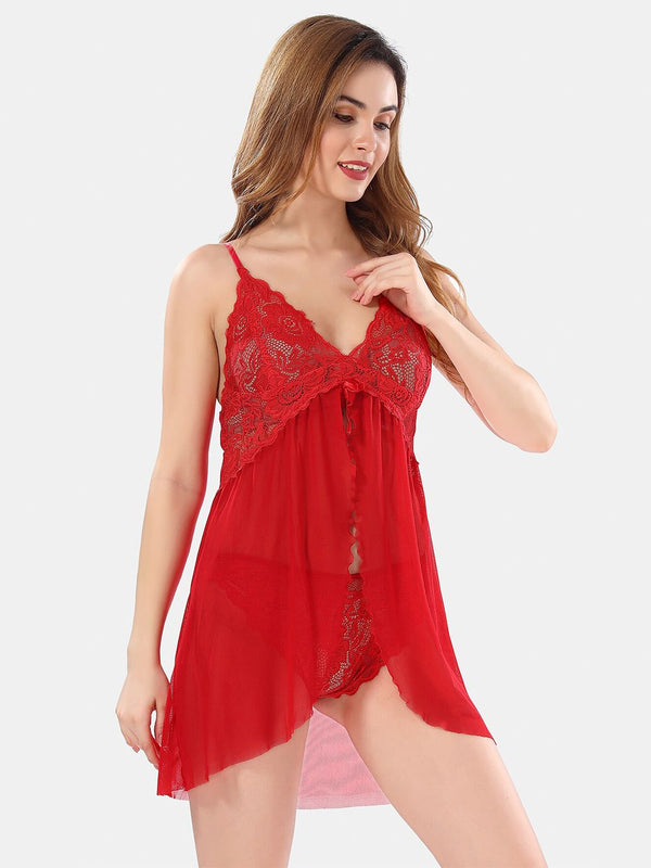 Be You Self Designed Net Baby Doll With Brief