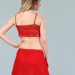 Be You Red Net Baby Doll